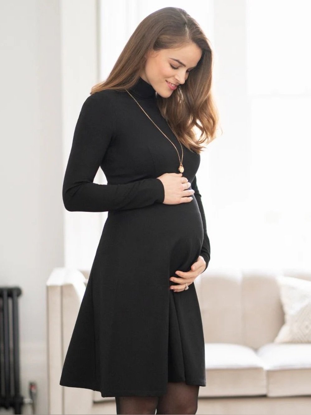 Vanessa Roll-Neck Maternity Dress